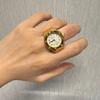 Korean Style Retro Hipster Watch Ring - Trendy Men's Hand Jewelry Accessory