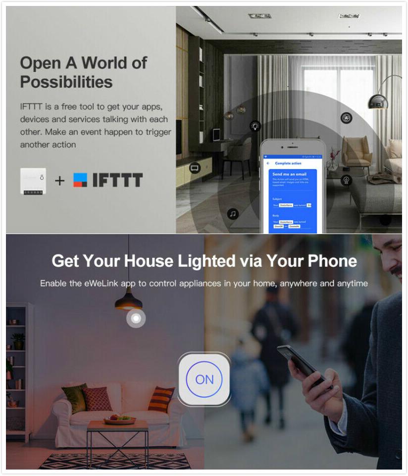 Compre SONOFF Mini Two-Way Smart Switch Voice APP Remote Control