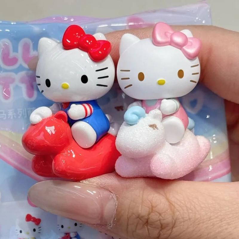Hello-Kitty Childlike Pony Cute Bean Cute Piece Blind Bag Confirmed Model Figurine Girl Cute Gift Holiday Surprise Decoration