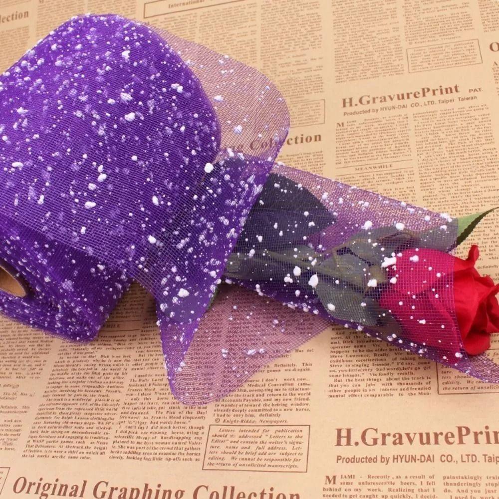 Ręcznie robiony papier pakowy z włóczki, gaza, papier kwiatowy, nowy papier pakowy w płatki śniegu