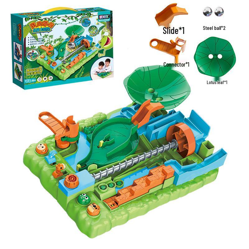 Jungle Dinosaur Adventure Marble Run Table Game for Kids - Ideal Birthday Toy