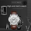 CRRJU-2212L Reloj cronógrafo de seis pines con cinturón Reloj de moda para hombres Reloj de negocios para hombres