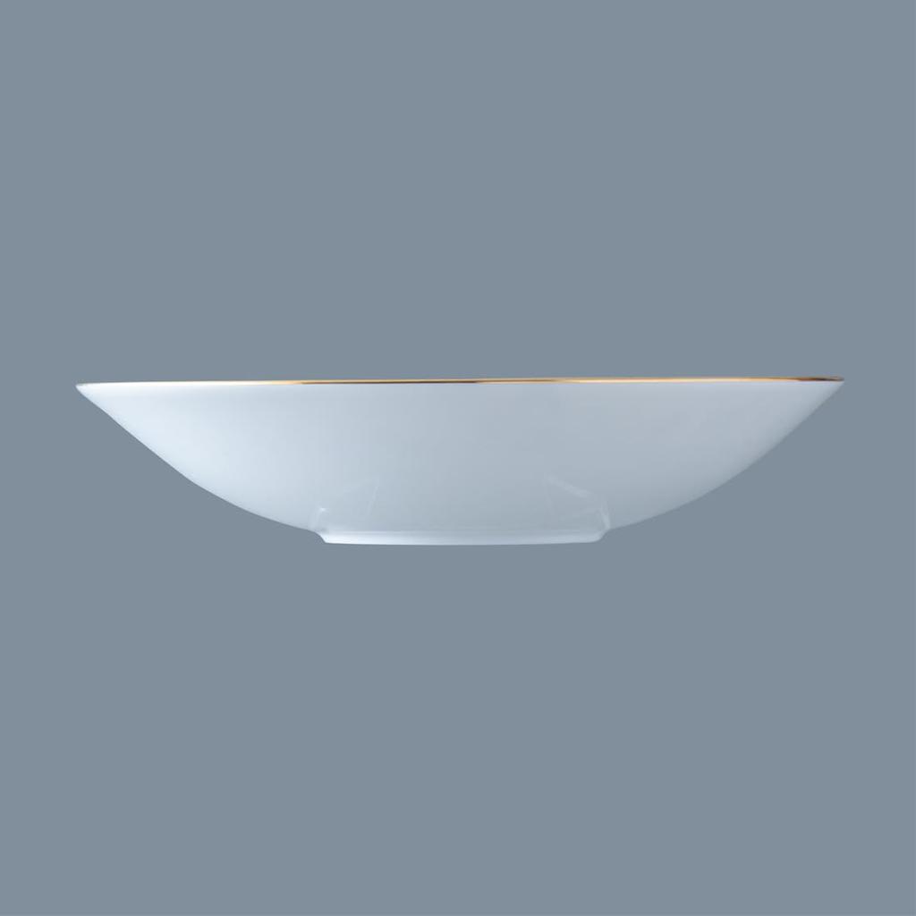 NARUMI Ramage Plate, 23cm, White, Floral Print, Cute and Stylish Deep Plate, Gift Boxed, 52468-5637
