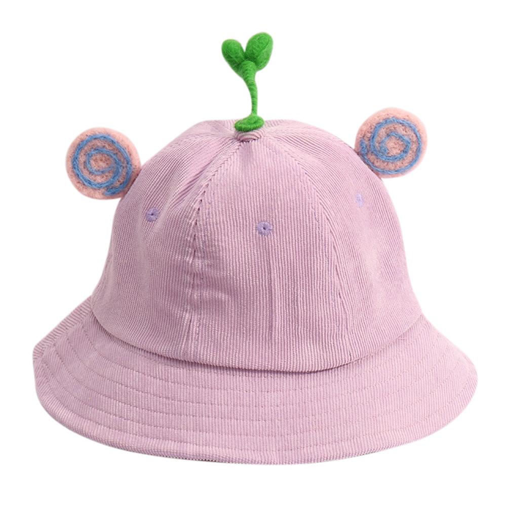 Autumn Winter Boys Girls Corduroy Hat Solid Color Cartoon Animal Design Hat