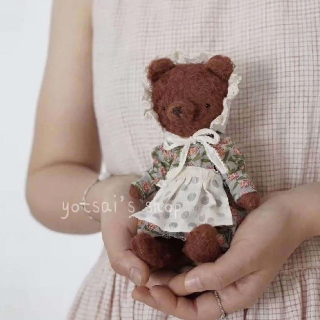 

[USED] Vintage Teddy Bear, Handmade Plush Toy by an Overseas Artist