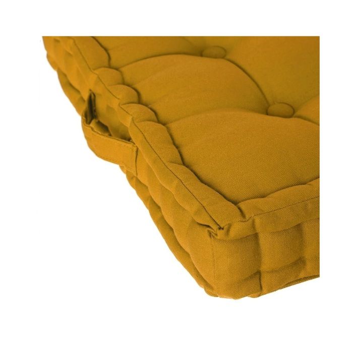 Coussin de sol 40 x 40 cm Horizon uni ocre
