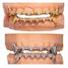 Double Glossy Charm Teeth Grillz Hip Hop Tooth Caps Gift Love Drill Braces  Dental Crown