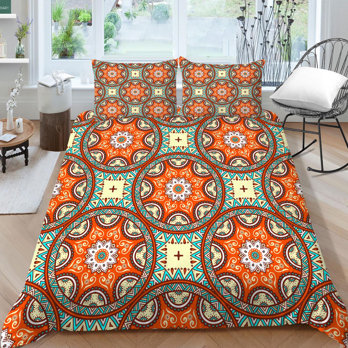 

Богемное постельное белье, пододеяльник, наволочка, AU/EU/US, односпальная/двуспальная кровать, полный размер, мягкий удобный пододеяльник, украшение для дома DE 100x135cm