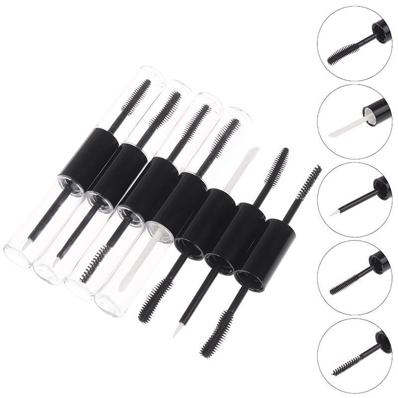 Double-Ended Empty Mascara Tube Eyeliner Lip Gloss Tubes With Wand Applicator Eyelash Cream Container Plastic Lipstick Lip Balm