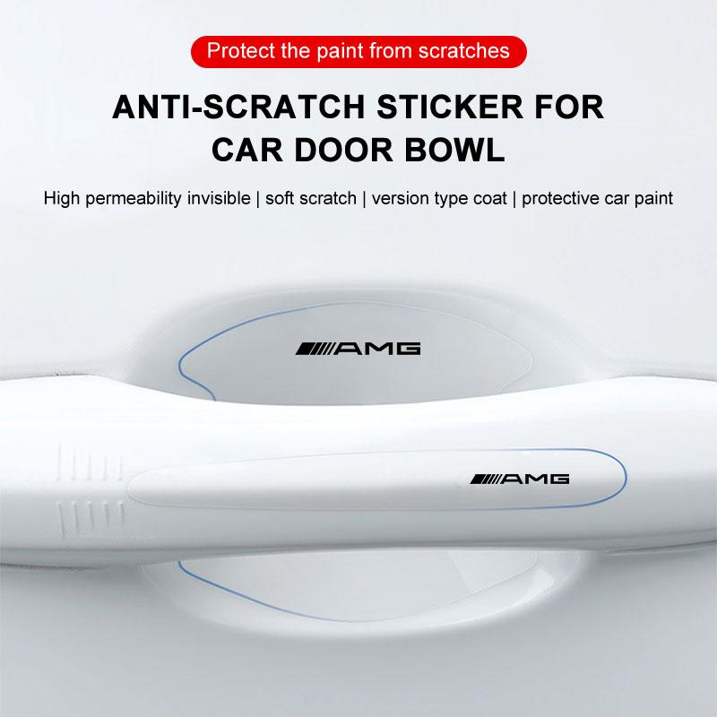 8Pcs Transparent Car Door Handle Bowl Anti Scratch Protective Sticker For Mercedes Benz AMG GLE GLS GLC CLA GLB ML C500 C200 C300 W204 W206 W205 W203