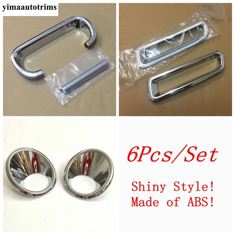 Front Rear Fog Light Frame / Tail Brake Lamp Decoration Cover Trim For Suzuki Vitara Escudo 2015 - 2018 ABS Chrome Accessories