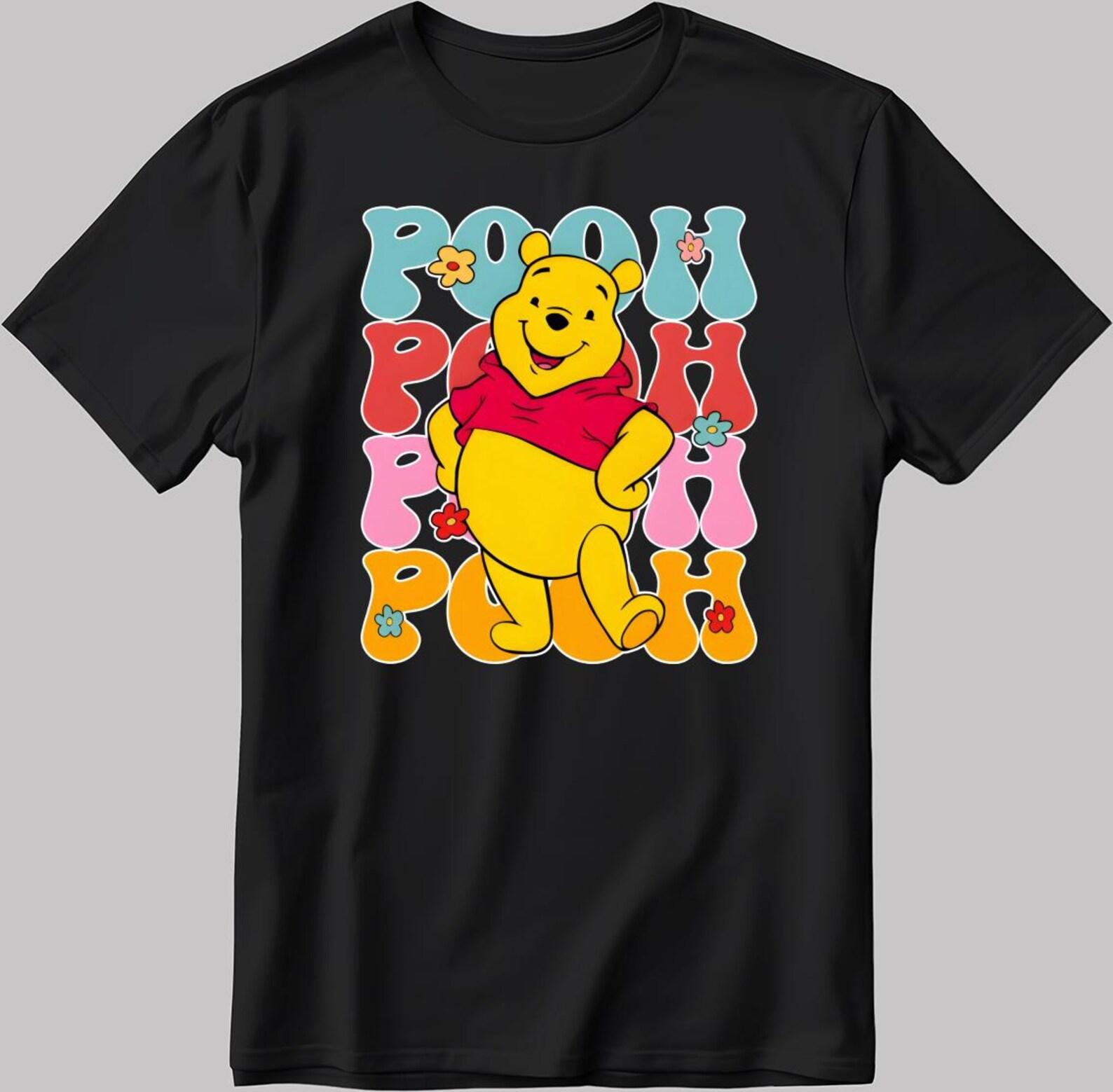 Winnie The Pooh White-Black Men / Women T-Shirt AB155 S