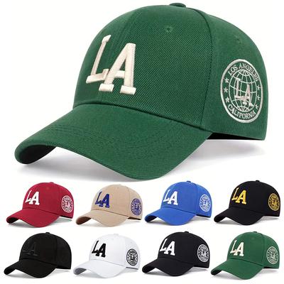 Casquettes de Baseball Unisexes Broderie Lettre L Printemps et Automne Extérieur Réglables Casquettes Décontractées Chapeau Pare-soleil