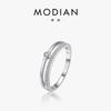 Light Luxury Sterling Silver Line Elegant and Generous Women's Ins Ring