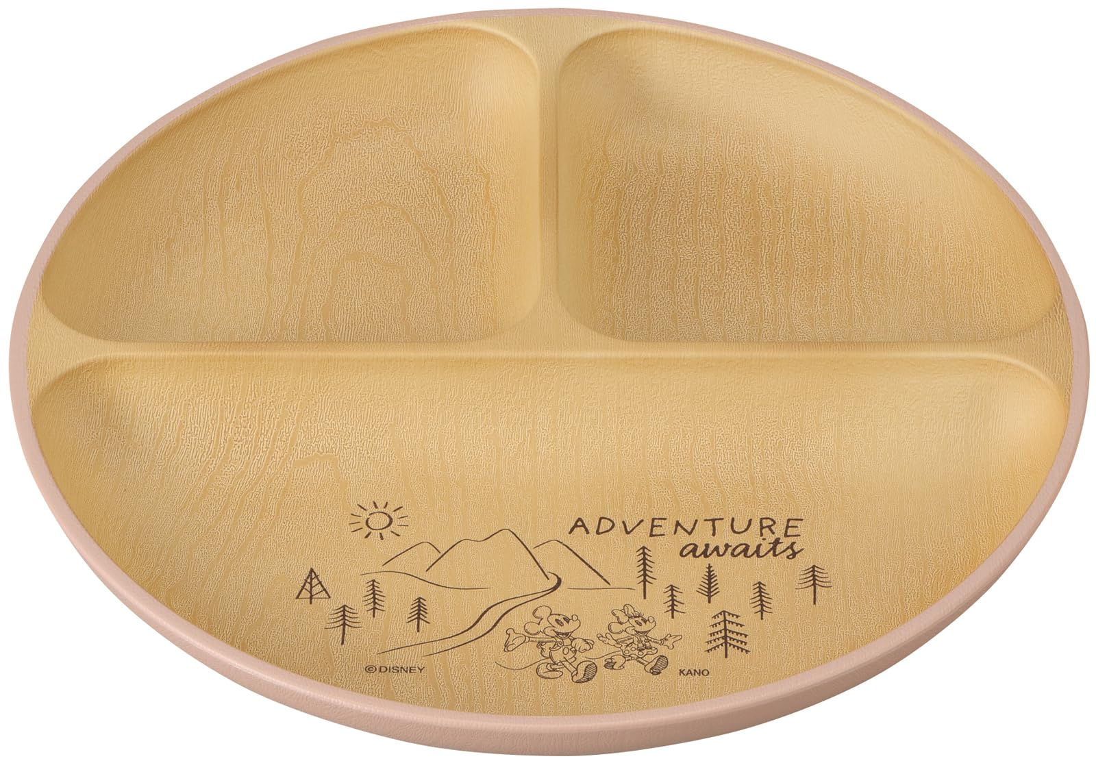 

Kano Disney Mickey Adventure Antibacterial Lunch 25cm 74450 Plate, Diameter, Pink, розовый