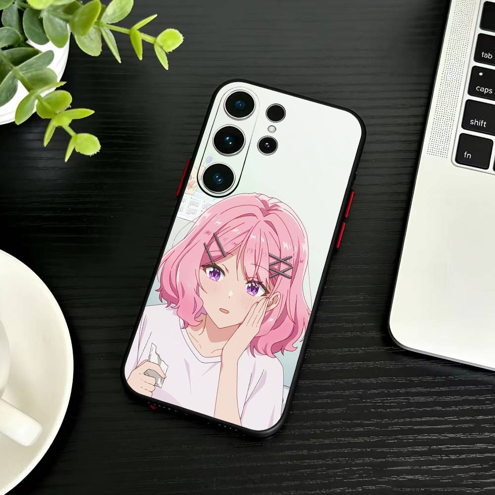 D-Watanare Anime Phone Case For Samsung S26,S25,S24,S23,S22,S21,S20,Ultra,Plus,FE Black Soft Cover