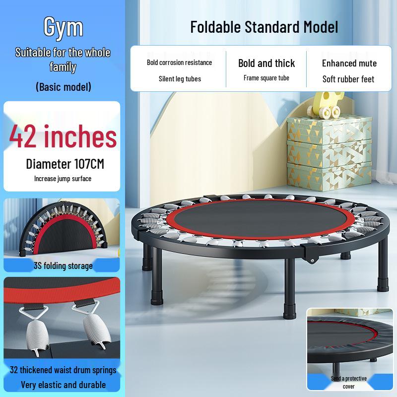 Binnenshuis Fitness Trampoline voor Kinderen & Volwassenen - Springbed met Veren