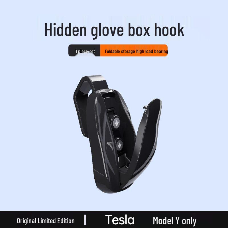 Passenger Side Glove Box Hook for Tesla Model Y/3 - Updated Interior Accessory Model 3 [Refreshed Version]