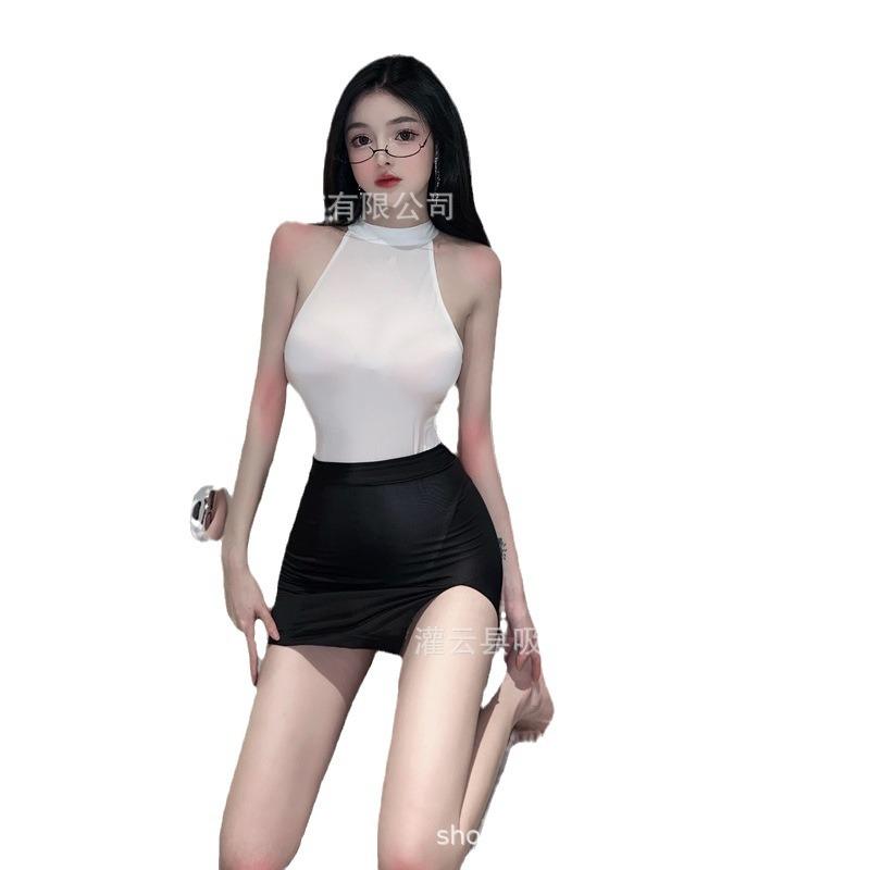 Sexy Underwear, Sexy Neck and Shoulders, Pure Desire Perspective Secretary, Waist and Thin Slits and Buttocks