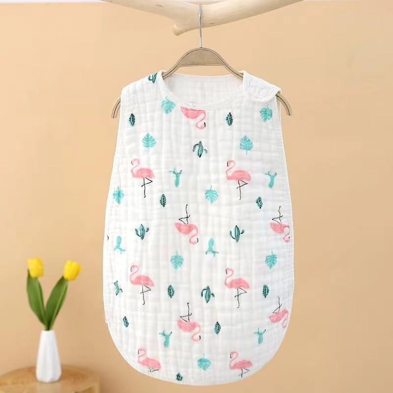Pure Cotton Sleeveless Baby Sleeping Bag - Summer Thin Anti-Kick Vest for Newborns and Children