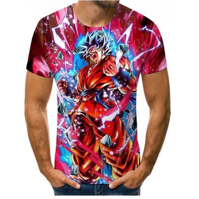 3D Dragon Ball Super Anime Super Saiyan Goku Cartoon Printed Men's Fashion Dragonball Cosplay Short Sleeve T-Shirt