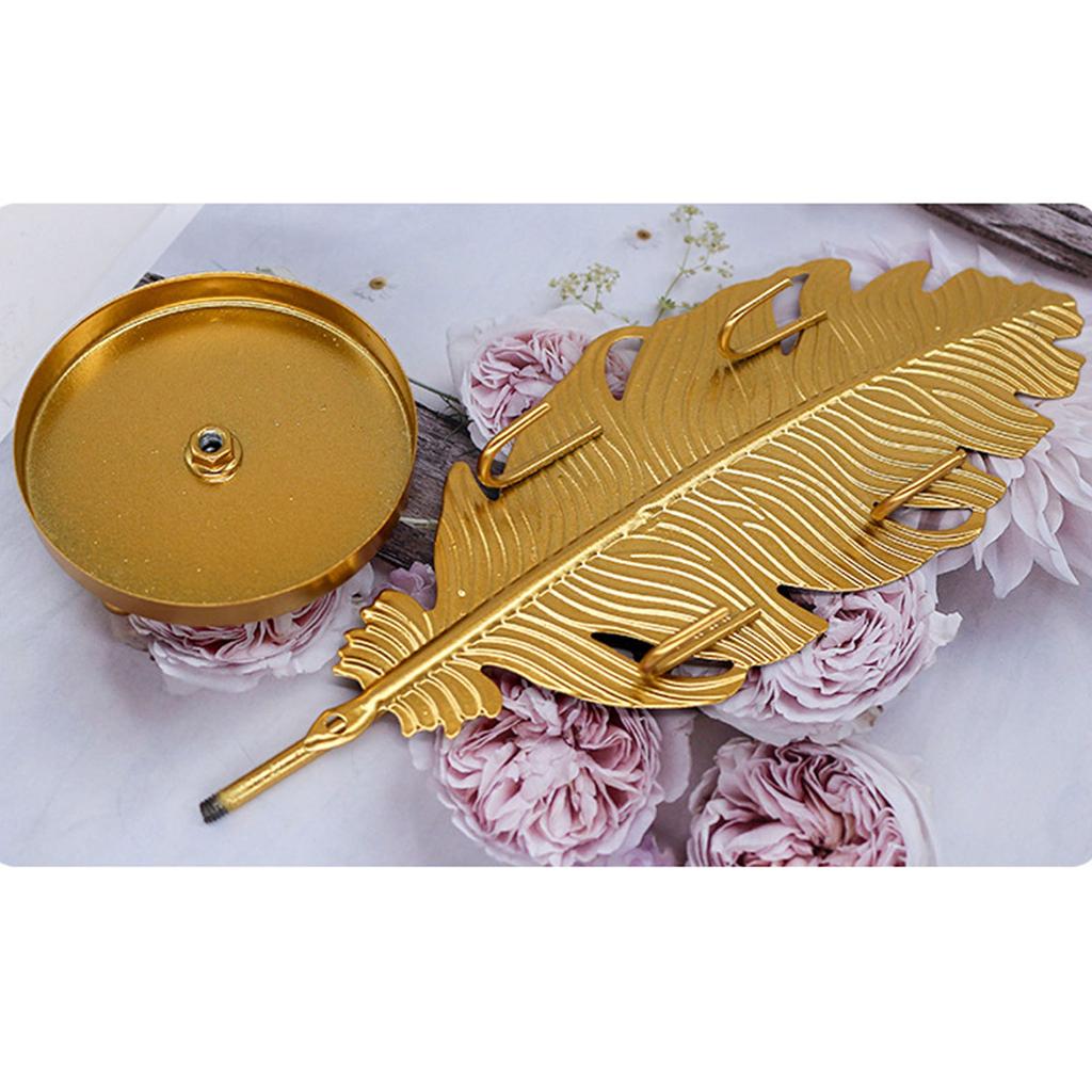 Leaf Shape Iron Jewelry Display Rack Stand New Style Earrings Necklace Bracelet Organizer Storage Holders Desktop Decor