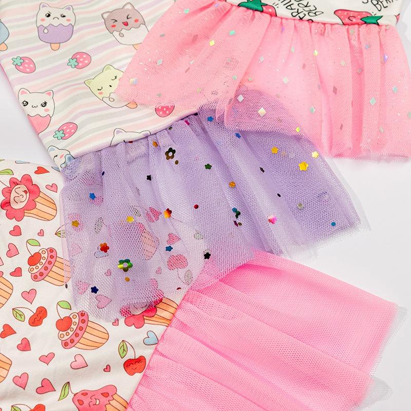 Source Factory Summer Pet Puppy Cute Princess Dress New New Dog Cartoon Skirt Pet Clothing