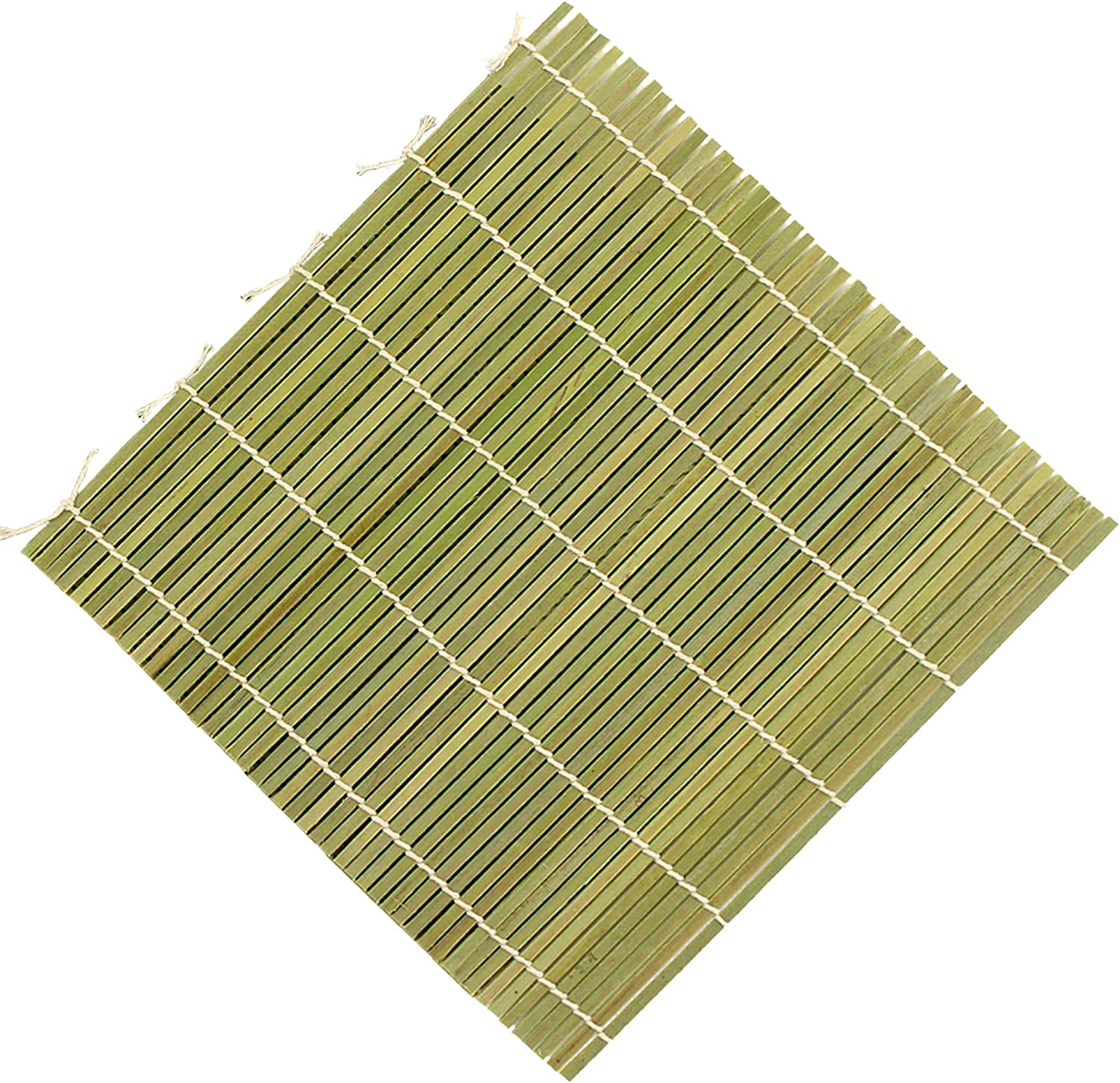 Natural Bamboo Sushi Mat 9.5 inches Green Bamboo Sushi Rolling Mat Square Sushi Roller Sushi Making Kit Sushi Maker for Kitchen
