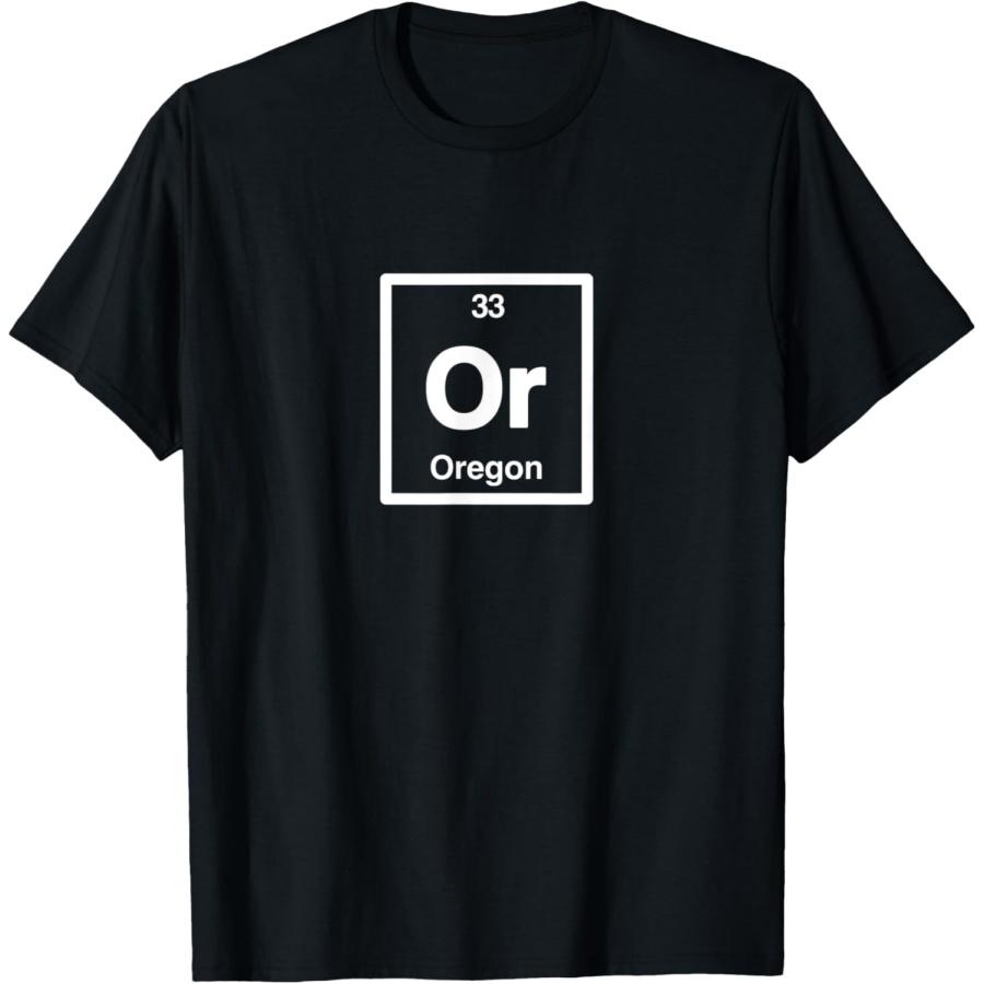 

Oregon, OR, Periodic Table Element, 33rd State - Science T-Shirt XXXXXL чёрный