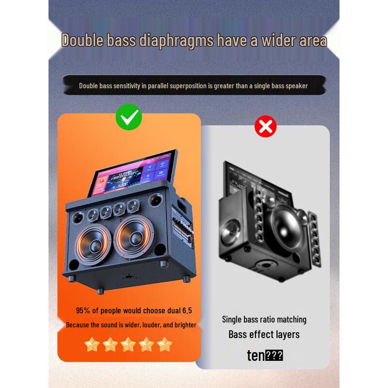 SANSUI C11 Portable KTV Speaker System with Display CN plug (adapter included) (CN version)