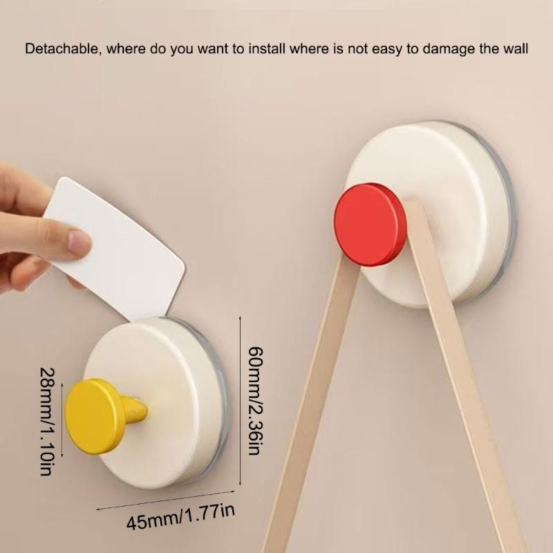 Pack of 10 Bathroom Suction Cup Hooks Rustproof Suction Hooks Foldable Hangers For Easy Hanging In Wet Area