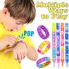 102050 Stück Armband Fidget Spielzeug Push Stressabbau Blase Sensorisches Spielzeug Regenbogen Silikonarmband Party Mitgebsel für Kinder Erwachsene