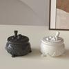 Silicone Skull Storage Jar Mold Suitable for Epoxy Resin Craft Halloween Organizers Storage Container with Hollow Design