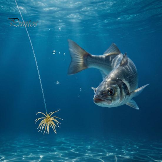 Fuzzy Soft Lure 2Pcs Bionic Sea Urchin Lure, 11cm/10g Floating Topwater Artificial Bait Bait, for Freshwater Saltwater Fishing