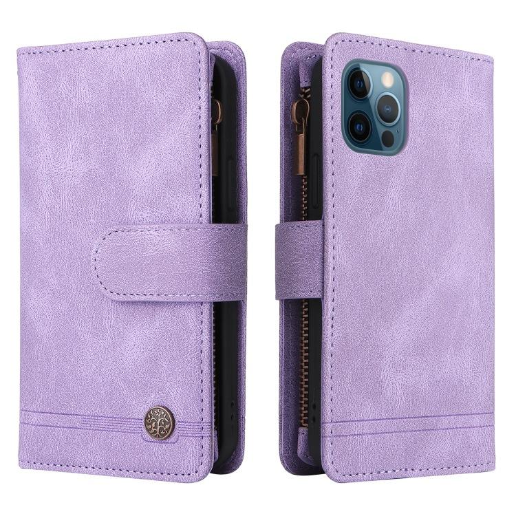 Applicable to iPhone17 leather case 16Pro Samsung S24 multi-card zipper wallet diagonal span leather case A05S matte solid color