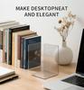 1 Piece Acrylic Bookend Heavy Duty Book End Book Holder Stopper L Shaped Book Stopper Desktop Organizer for Books Movies CDs