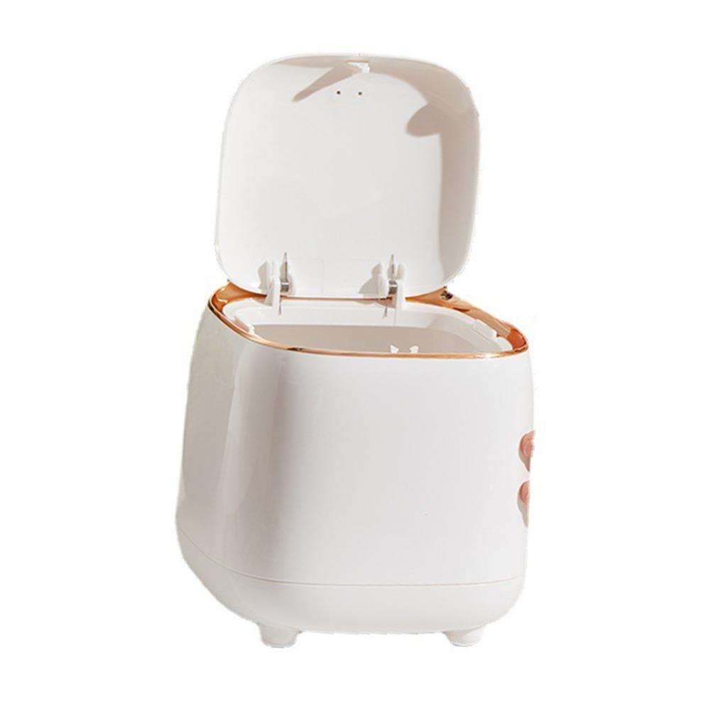 14.5x14.5x15cm Small Covered Table Paper Waste Basket Living room tea table garbage collection