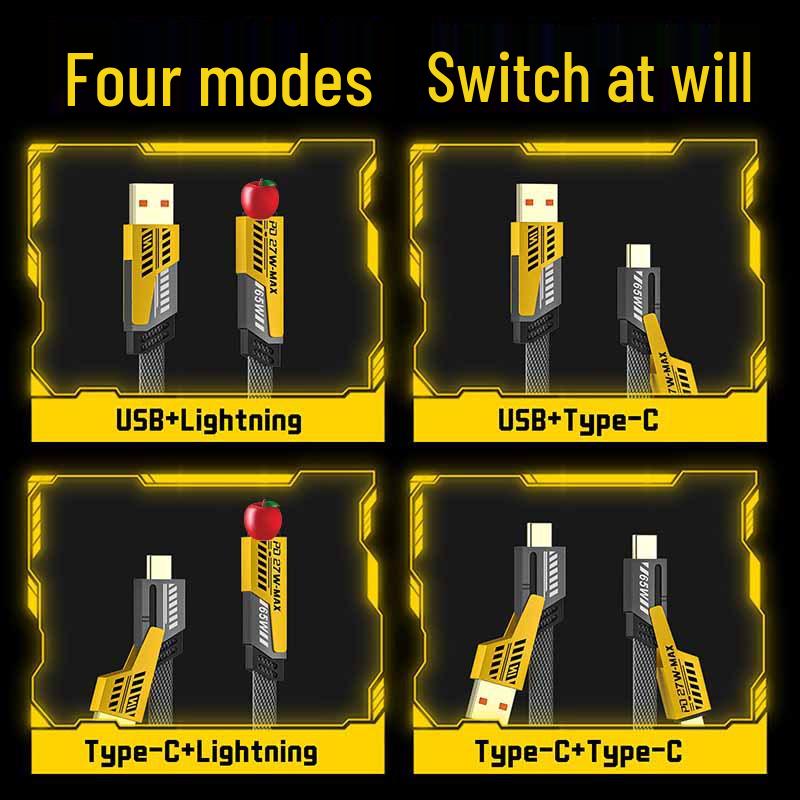 Cross-border 65W Dual Type-C Fast Charging Cable for Apple 15 and Huawei