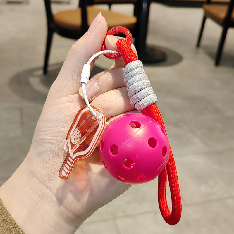 Pickleball Themed Lanyard Clip & Keychain Ornament Set