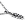 Hip-hop Hollow Retro Titanium Steel Necklace, Trendy Man Stainless Steel Pendant, Feather Necklace