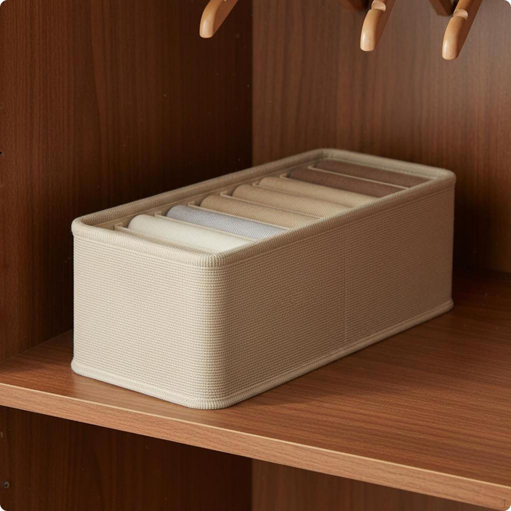Compartment Storage Box Easy To Sort Wardrobe Clothes Organizer Space Saving Bin
