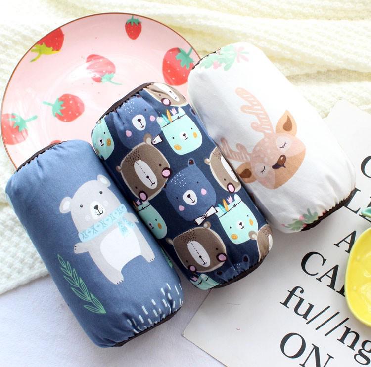3 Pairs Baby Cotton Arm Sleeves - Stain-Resistant & Waterproof Cartoon Design for Autumn/Winter