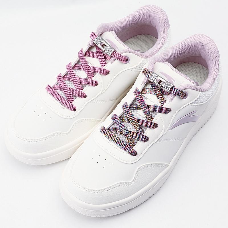 Colorful Glitter Flat Shoelace  No Tie Shoe Laces Elastic Laces Sneakers Diamond Lock Shoelaces Without Ties Shoe Accessories
