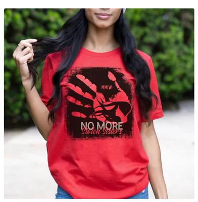 New T-Shirt Unisex No More Stolen Sisters MMIW T-shirt Missing and Murdered Indi
