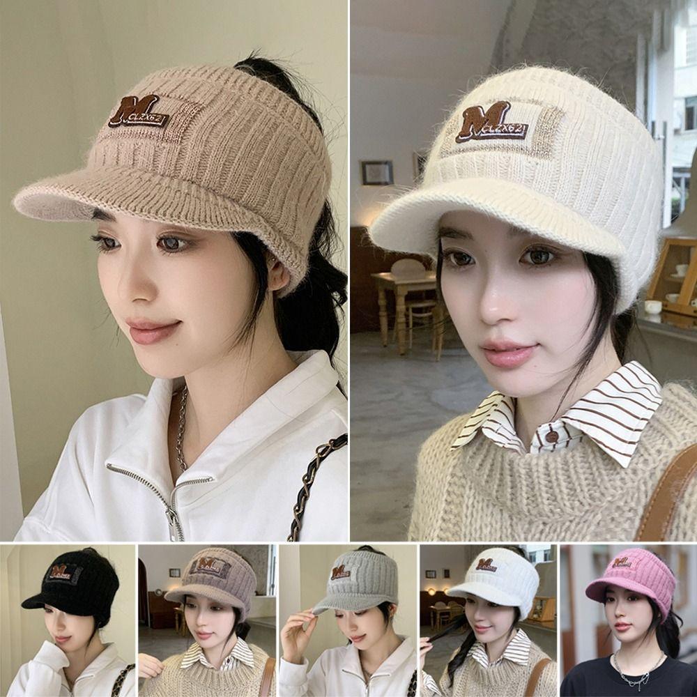 

Зимние теплые вязаные шапки Холодостойкая бейсболка Повседневная пустая спортивная шапка