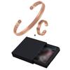 Vinterly Magnetic Pure Copper Jewelry-Set Adjustable Bracelets Ring Magnet Resizable Health Jewelry Sets Open Cuff Soft Matel