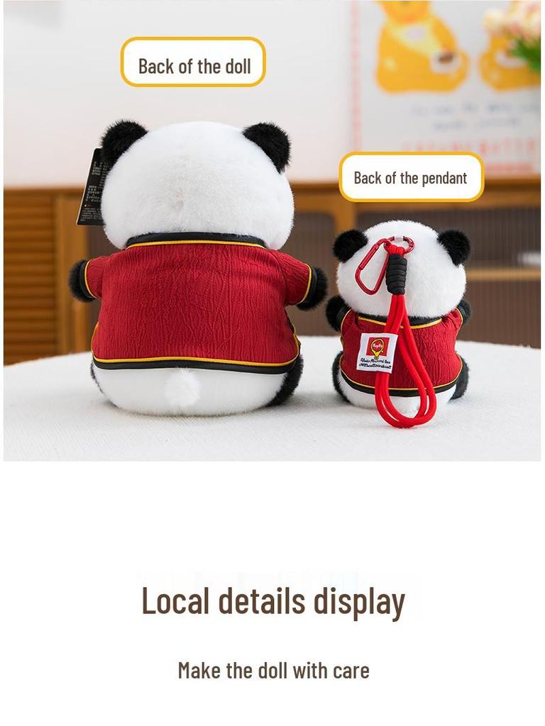 Chinese-Style Hanfu Panda Plush Toy - Customizable Logo, Perfect for Gifts