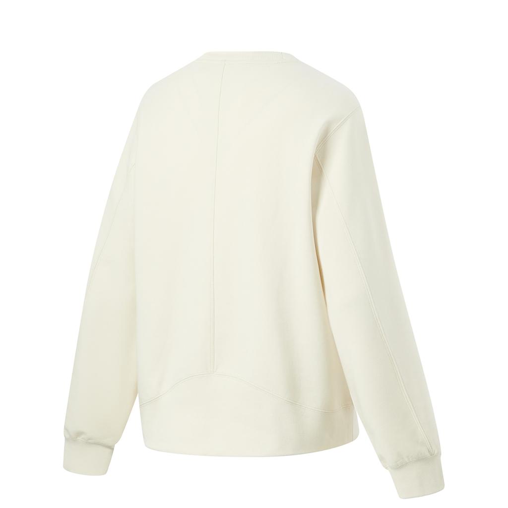 Li Ning Fitness Series Casual Loose Round Neck Long Sleeve Sweatshirt Women Sweatshirt Fat-Yellow AWDU162-7