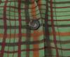 European American Plaid Draping Blazer with Three-Quarter Bell Bottom Pants