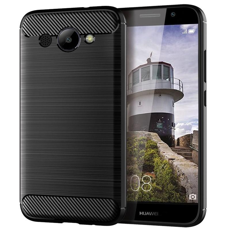

Suitable Y3 Phone Case All-inclusive Brushed Silicone Drop Resistance Protective Cover Huawei Y3 2018 чёрный